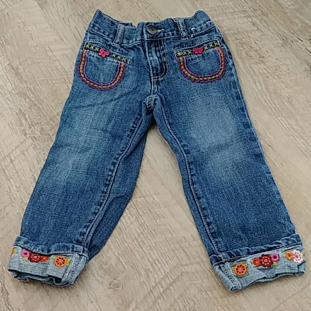 Gymboree Floral Embroidered Jeans
